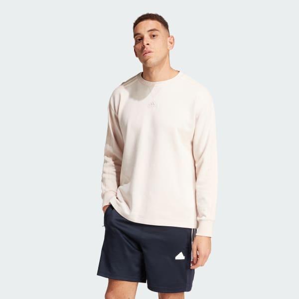 ALL SZN French Terry 3-Stripes Garment Wash Crew Sweatshirt Product Image