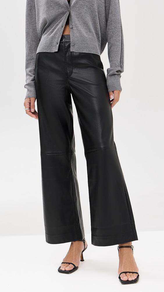 Joe's Jeans The Mia Vegan Leather Crop Trousers | Shopbop Product Image