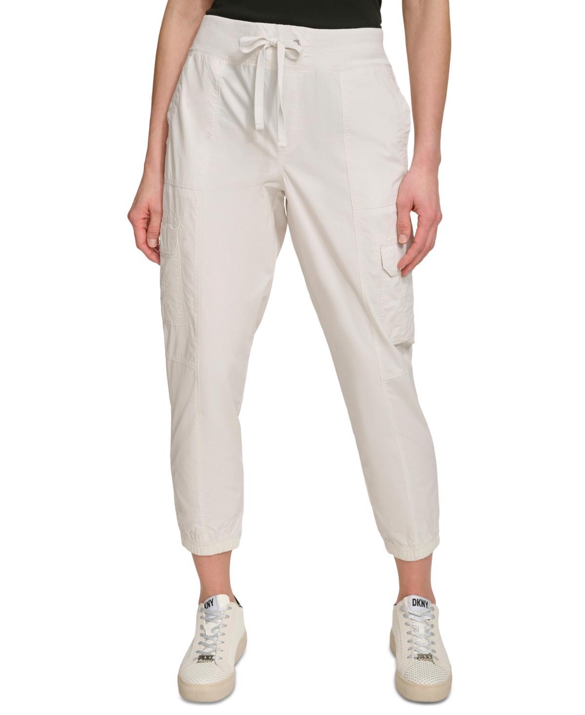 Dkny Sport Womens Cotton Drawstring Cargo Joggers product image