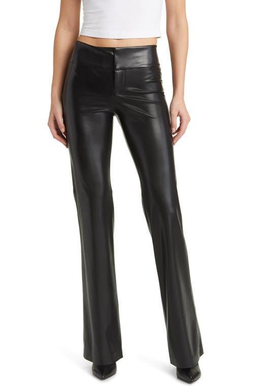 Alice + Olivia Faux Leather Flare Pants Product Image