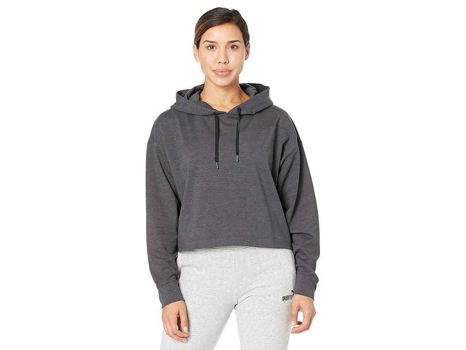 PUMA Golf Cloudspun Cropped Hoodie (Puma Heather) Women's Clothing Product Image