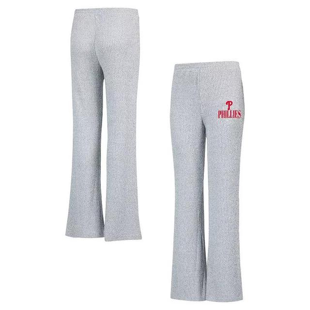 Womens Concepts Sport Gray Philadelphia Phillies Juniper Rib Knit Flare Sleep Pants Product Image