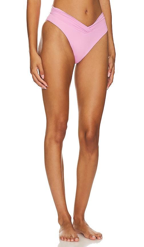 Riot Swim Pico Bikini Bottom in Pink. Product Image