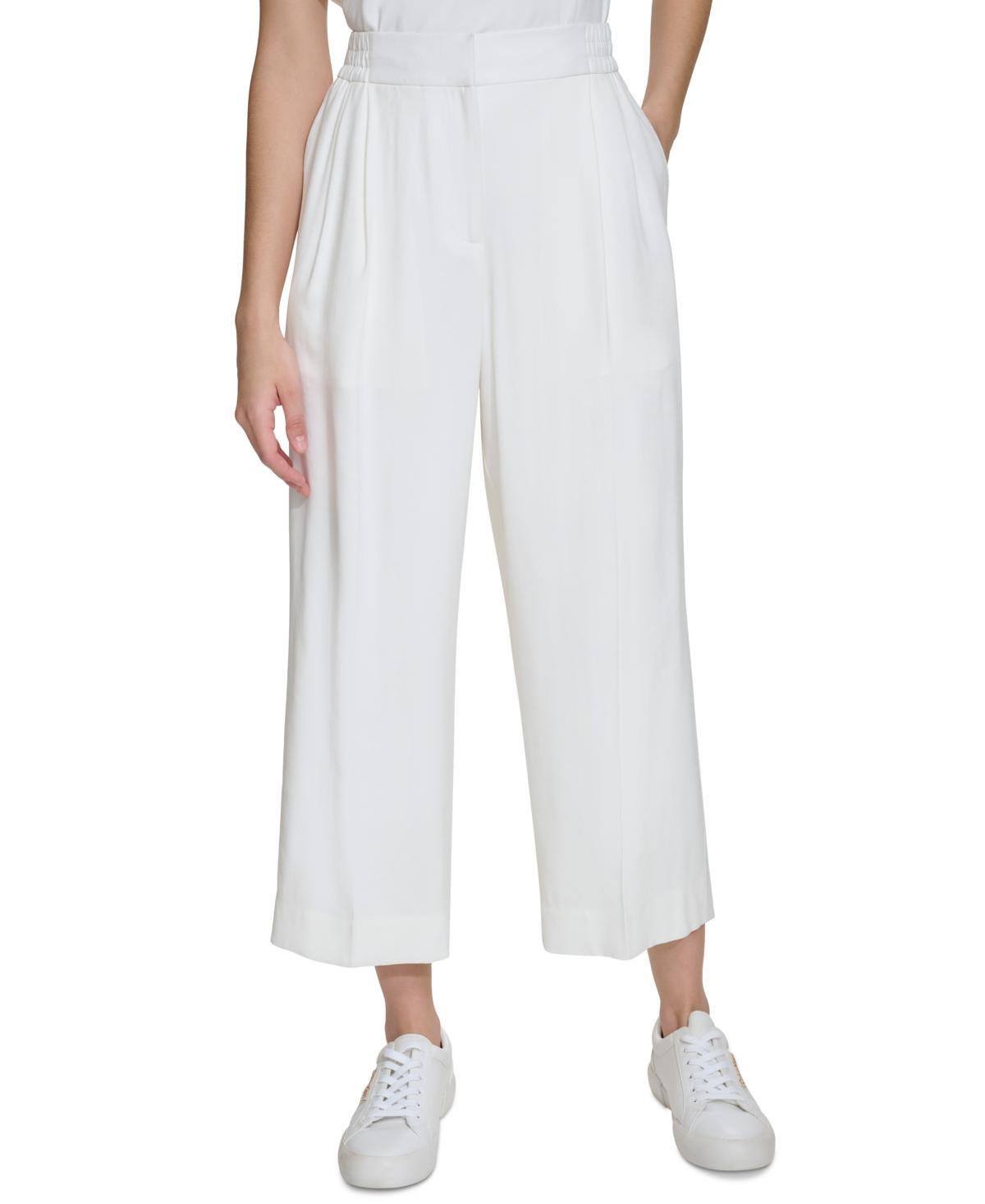 Calvin Klein Womens Cropped Wide Leg Pants product image