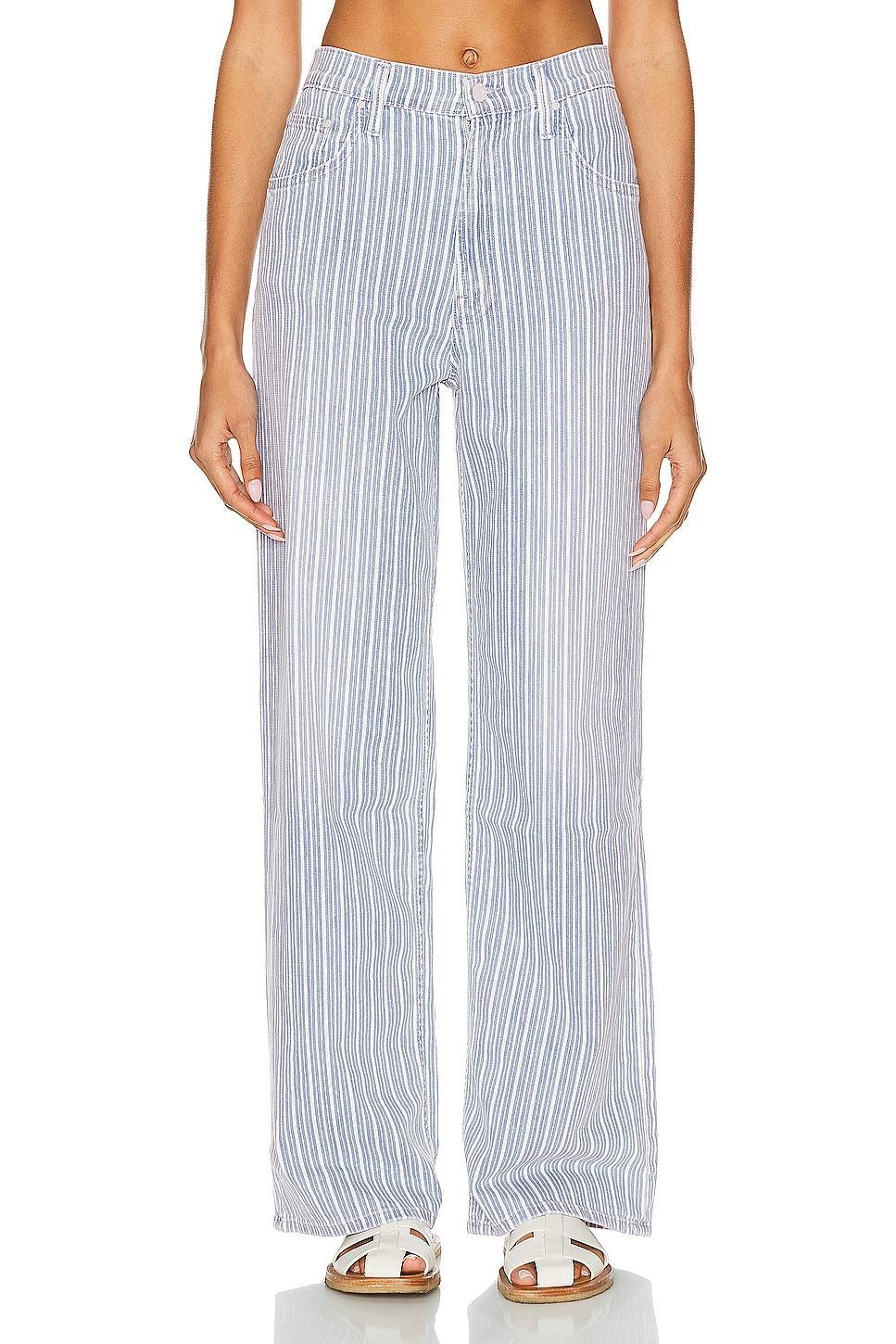 Mother High Rise Striped Spinner Jeans in Lined Up Product Image