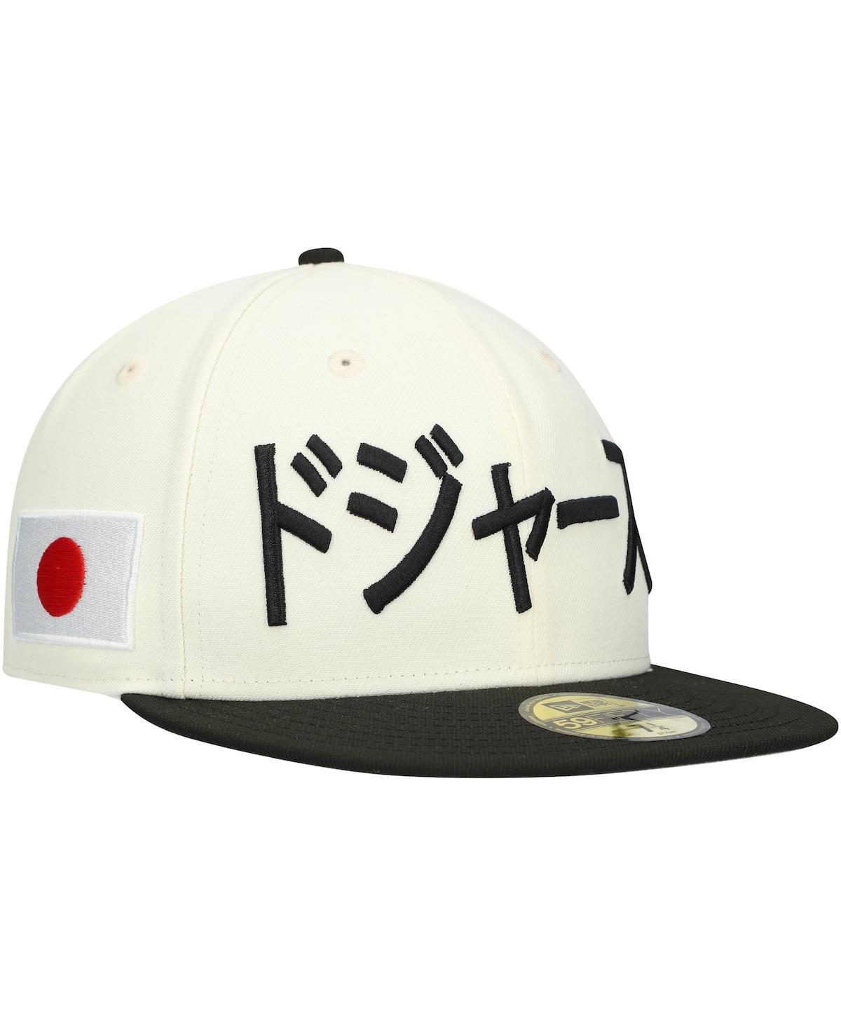 New Era Mens Cream Los Angeles Dodgers Kanji 59FIFTY Fitted Hat - Cream, Black Product Image