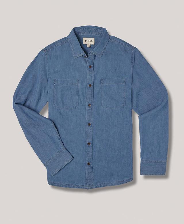 Mens Chambray Ranch Button Up XL Product Image