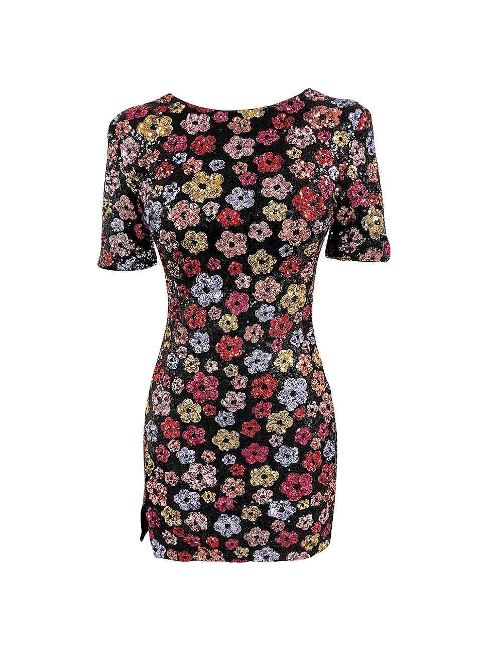 Womens Maddox Floral Sequin-Embellished Body-Con Minidress Product Image