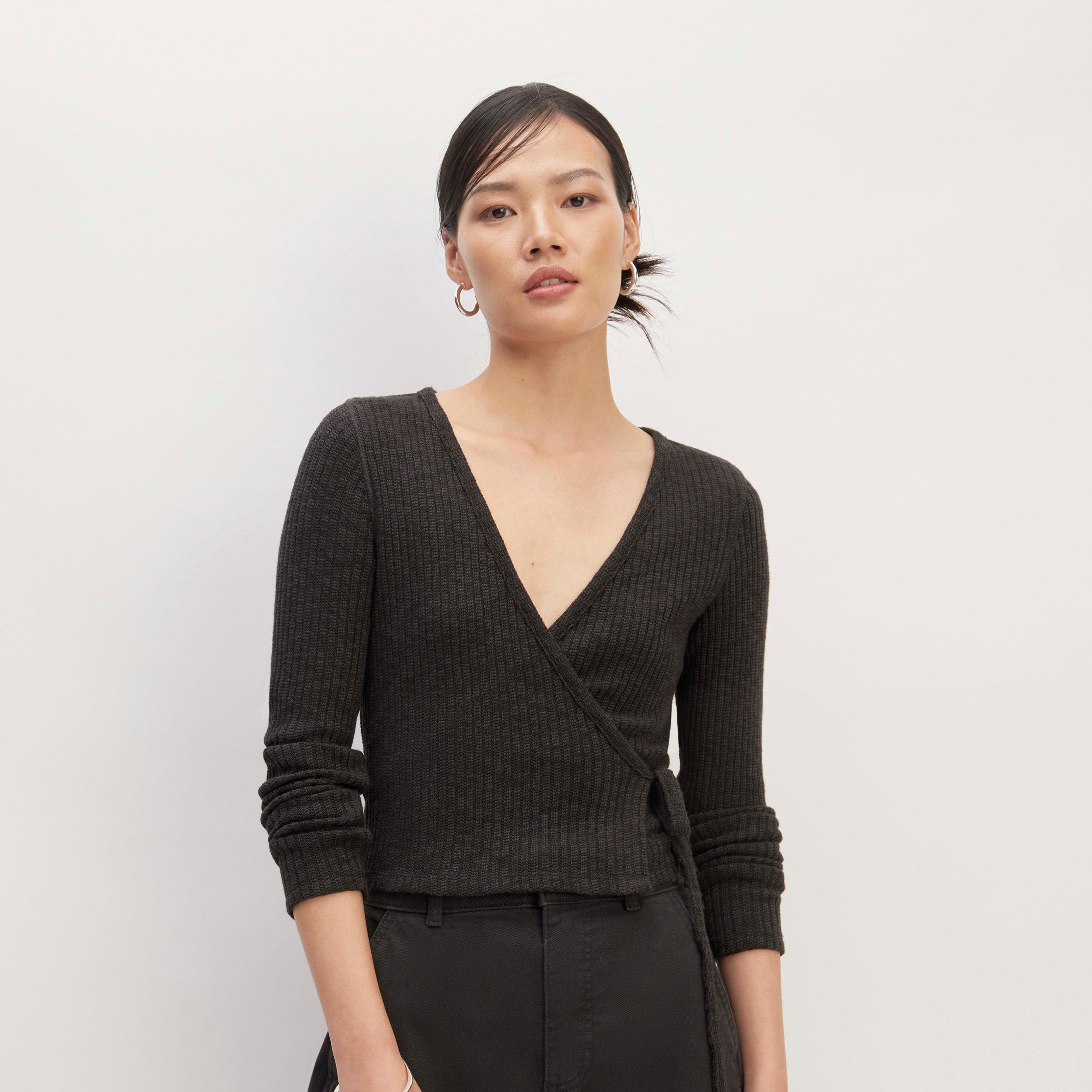 The Rib-Knit Wrap Top Product Image