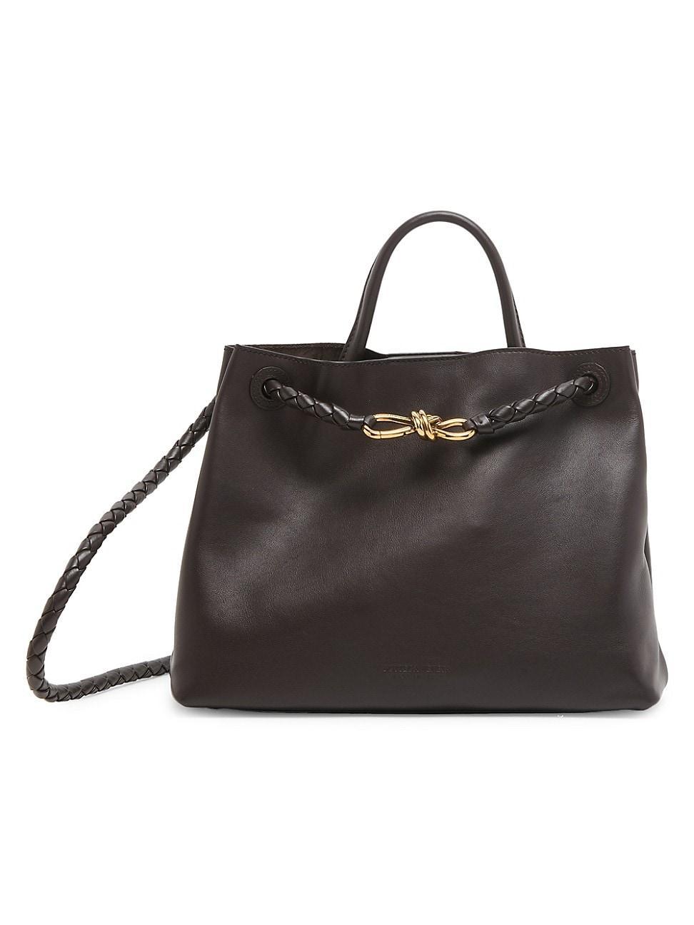 Womens Medium Andiamo Leather Top Handle Bag Product Image