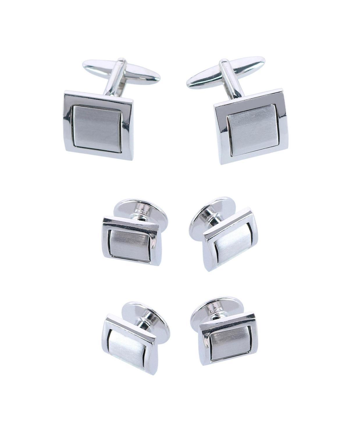 Trafalgar The Plaza Square Cuff Link & Stud Set Product Image