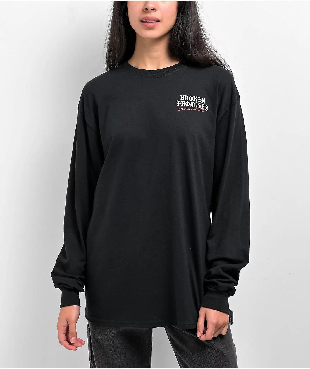 Broken Promises Magma Black Long Sleeve T-Shirt Product Image