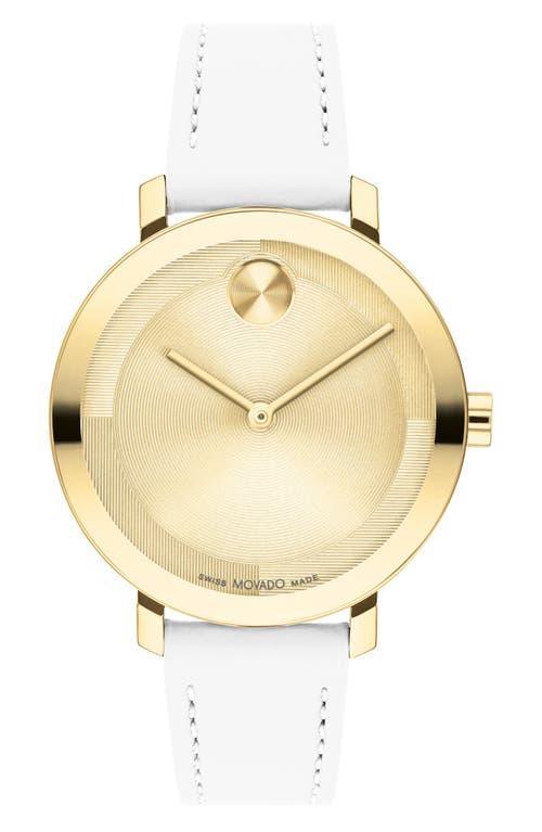 Movado Bold Evolution 2.0 Leather Strap Watch, 34mm Product Image