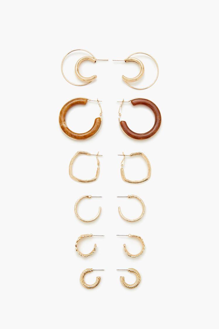 Faux Stone Hoop Earring Set | Forever 21 Product Image