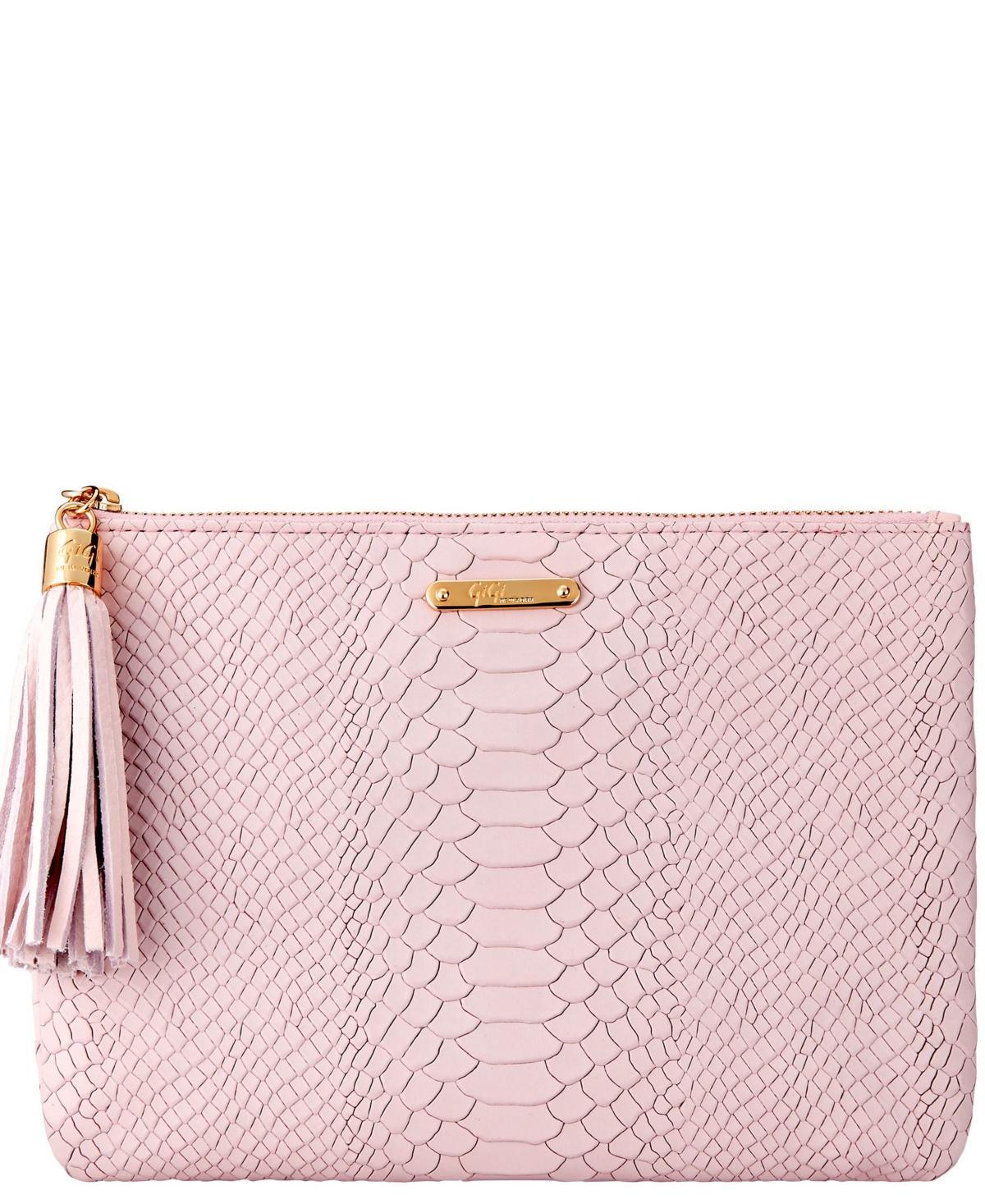 Womens All-In-One Python-Embossed Leather Clutch Product Image