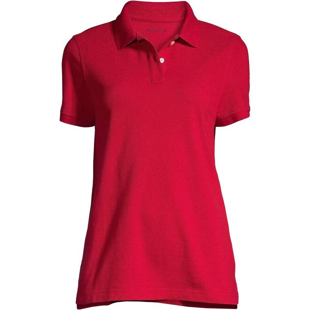 Lands End Womens School Uniform Short Sleeve Mesh Polo Shirt Product Image