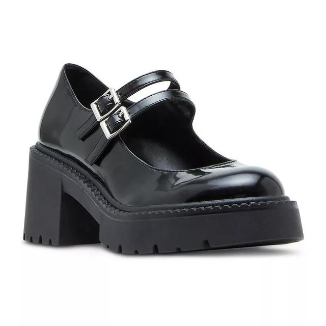 madden girl Tomtom Box Womens Chunky Mary Jane Shoes Product Image