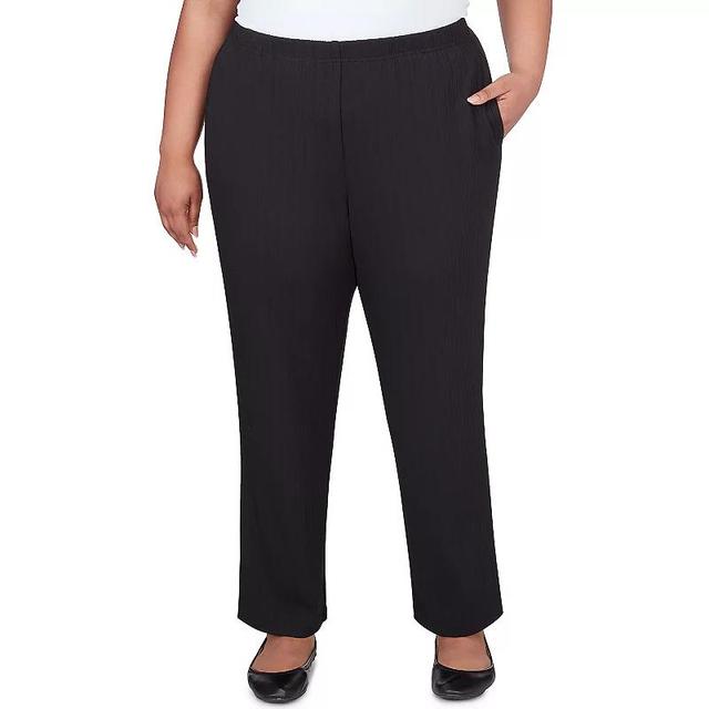 Plus Size Alfred Dunner Ribbed Pants, Womens Product Image