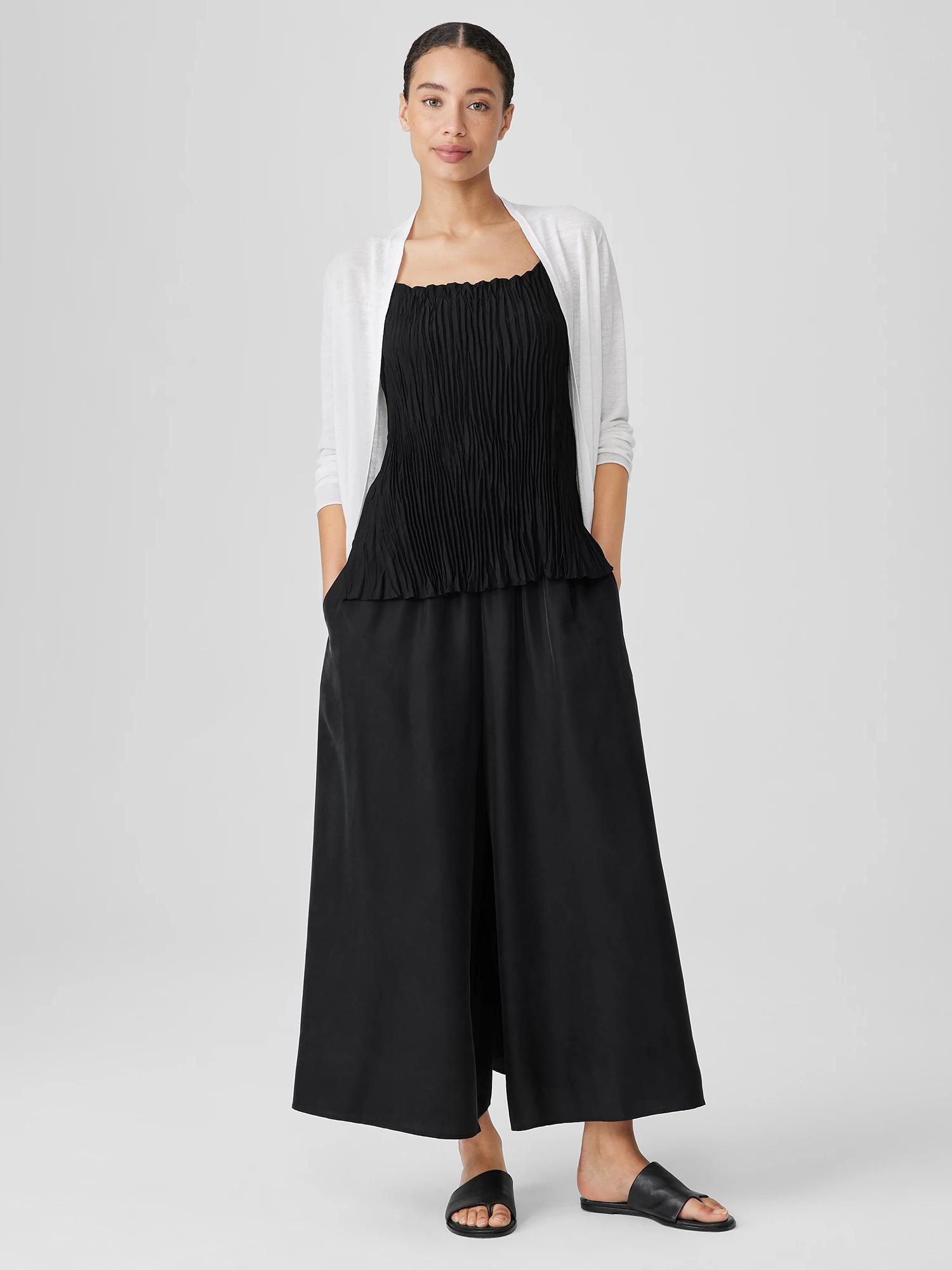 EILEEN FISHER Washed Silk Skirt Pantfemale Product Image