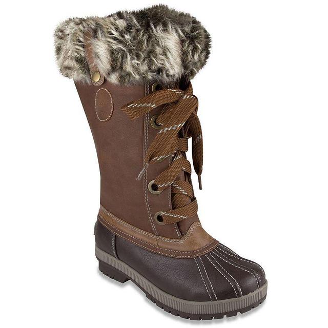 London Fog Melton 2 Womens Winter Duck Boots Red Product Image