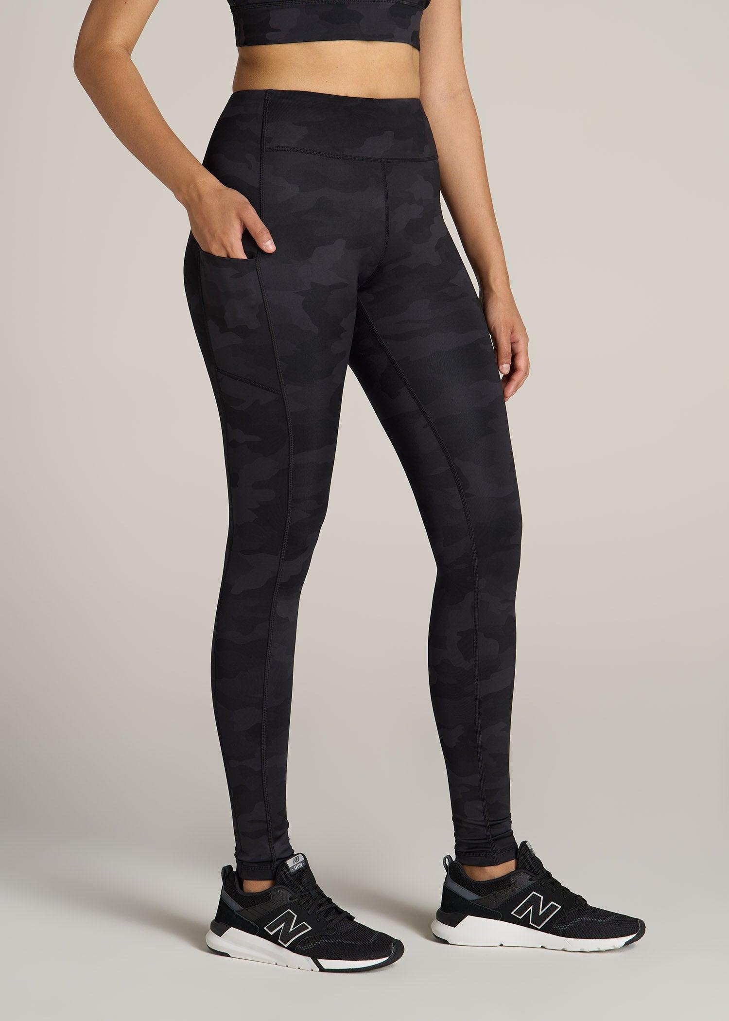 Women's Active Tall Leggings with Pockets in Grey Camo Product Image