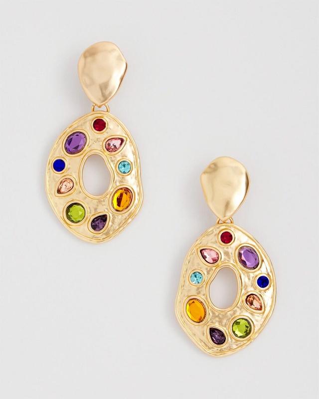 Multicolor Clip On Drop Earrings Product Image