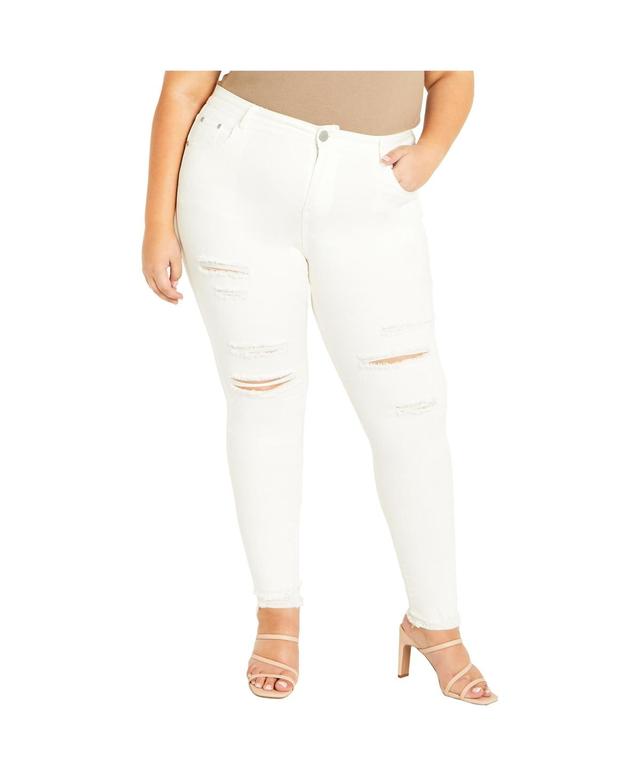 City Chic Womens Asha Wild Rose Jean Product Image