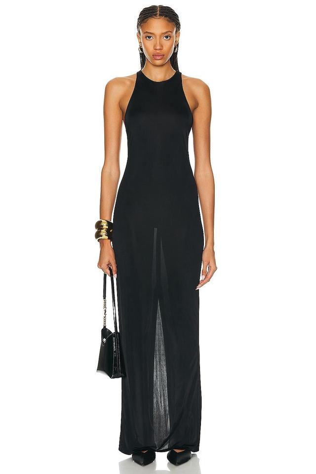 Saint Laurent Jersey Maxi Dress in Black Product Image