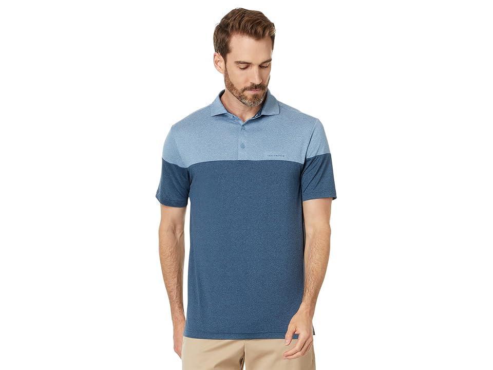 TravisMathew Heater Pro Cb (Light Teal) Men's Short Sleeve Knit Product Image