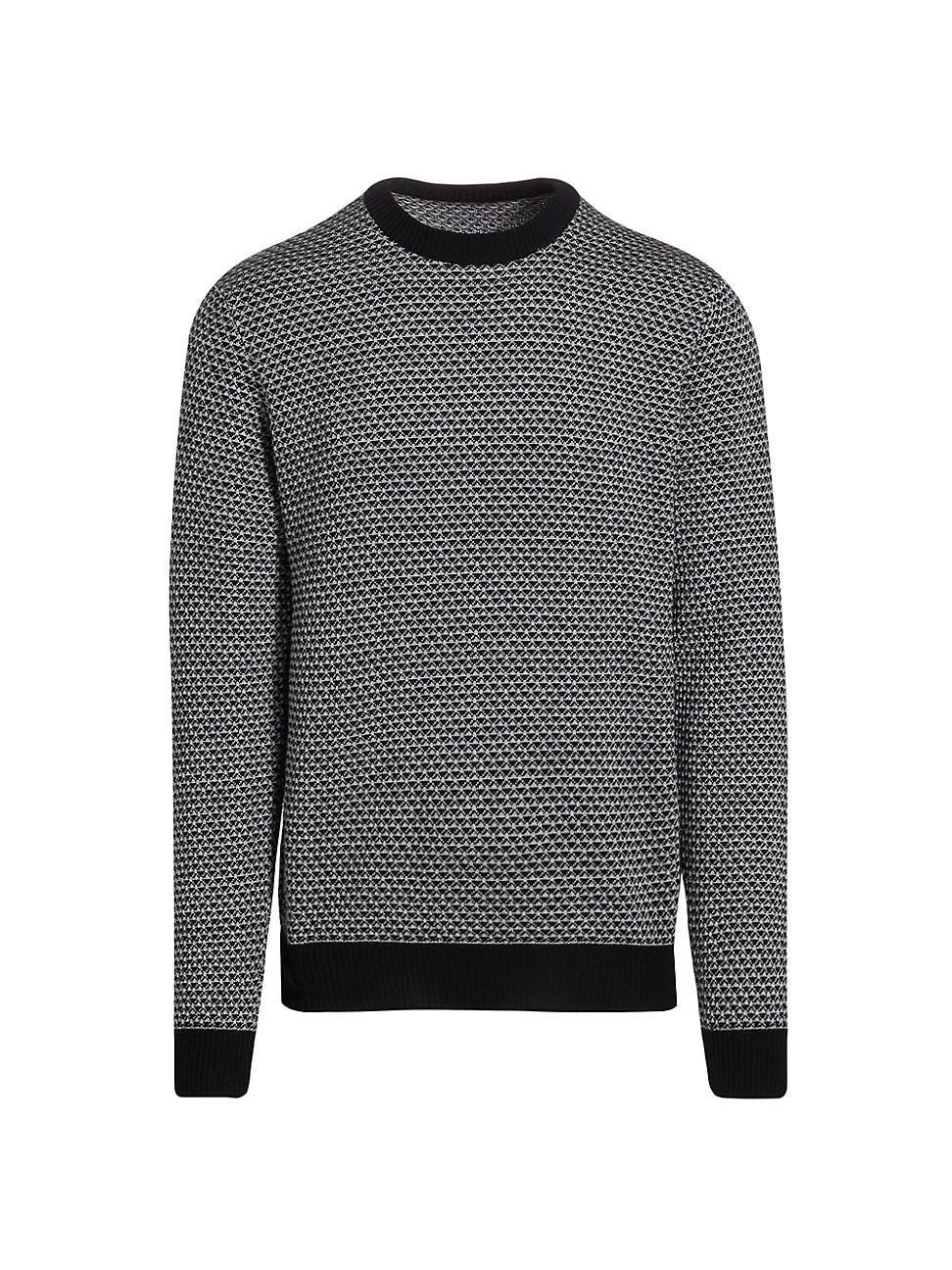 Mens COLLECTION Mini Jacquard Crewneck Sweater Product Image