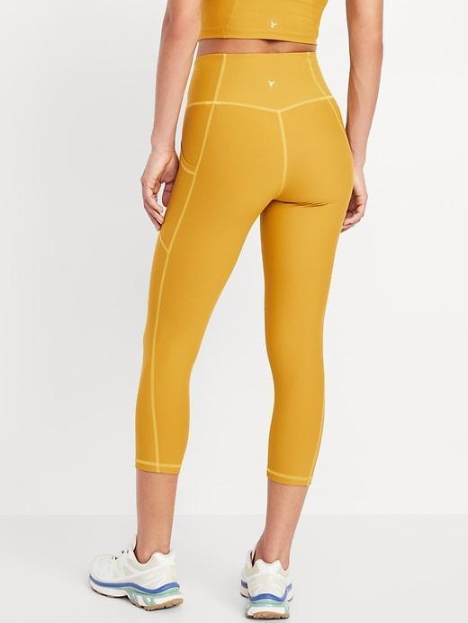 High-Waisted PowerSoft Crop Leggings Product Image