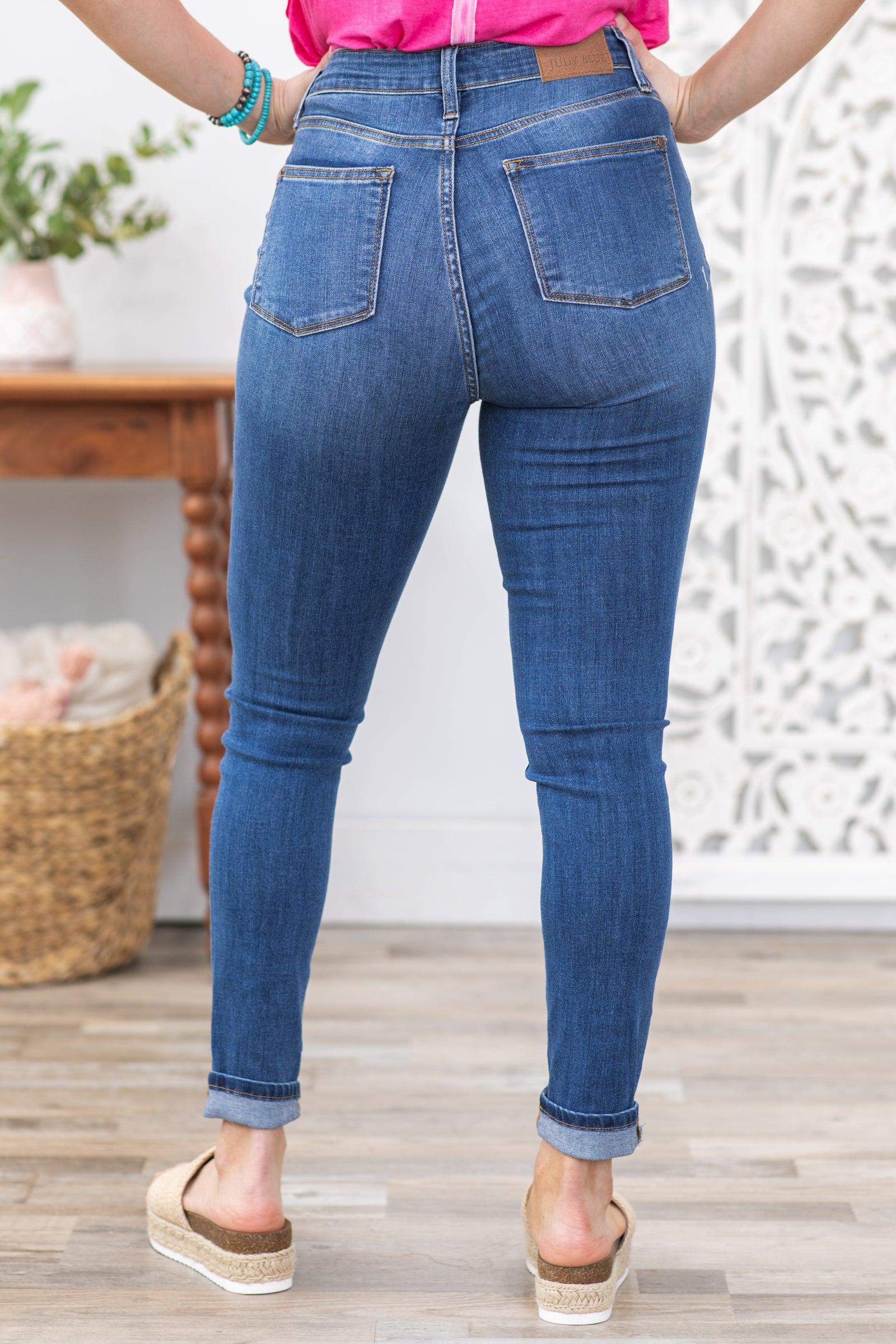 Judy Blue Cuffed Hem Skinny Jean Product Image