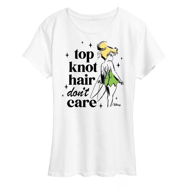 Disneys Tinker Bell Womens Top Knot Graphic Tee, Girls Product Image