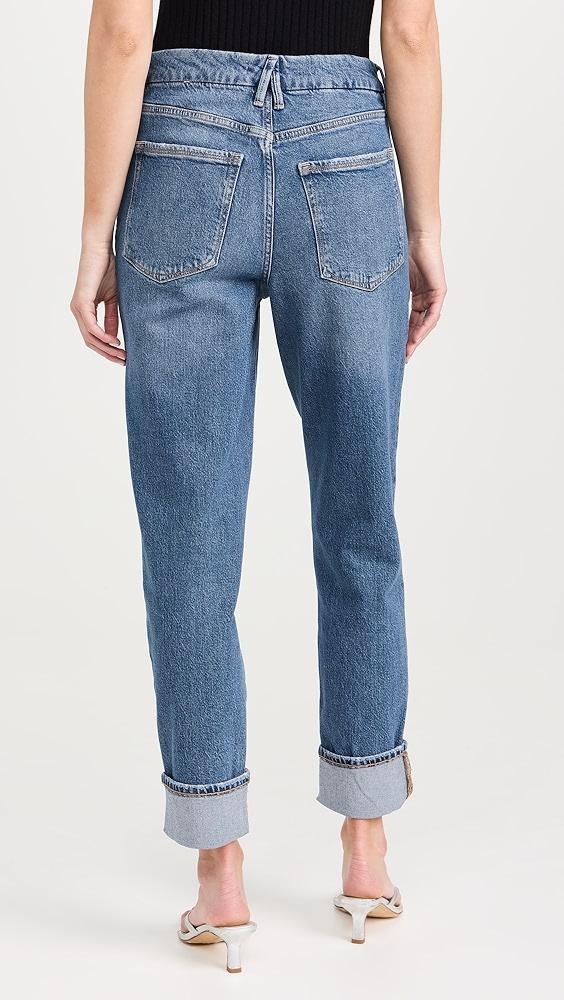 Good American The Weekender Cuffed Jeans | Shopbop Product Image