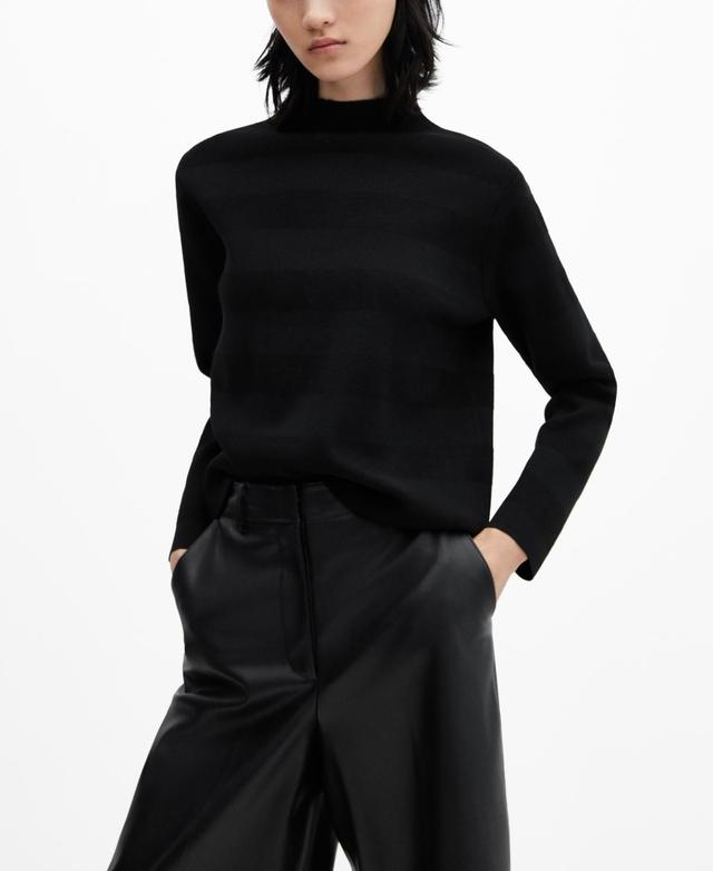 MANGO - High collar sweater blackWomen Product Image