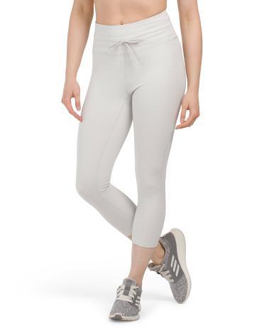 Carbon Peach Interlock Capri Leggings for Women | Polyester/Spandex Product Image