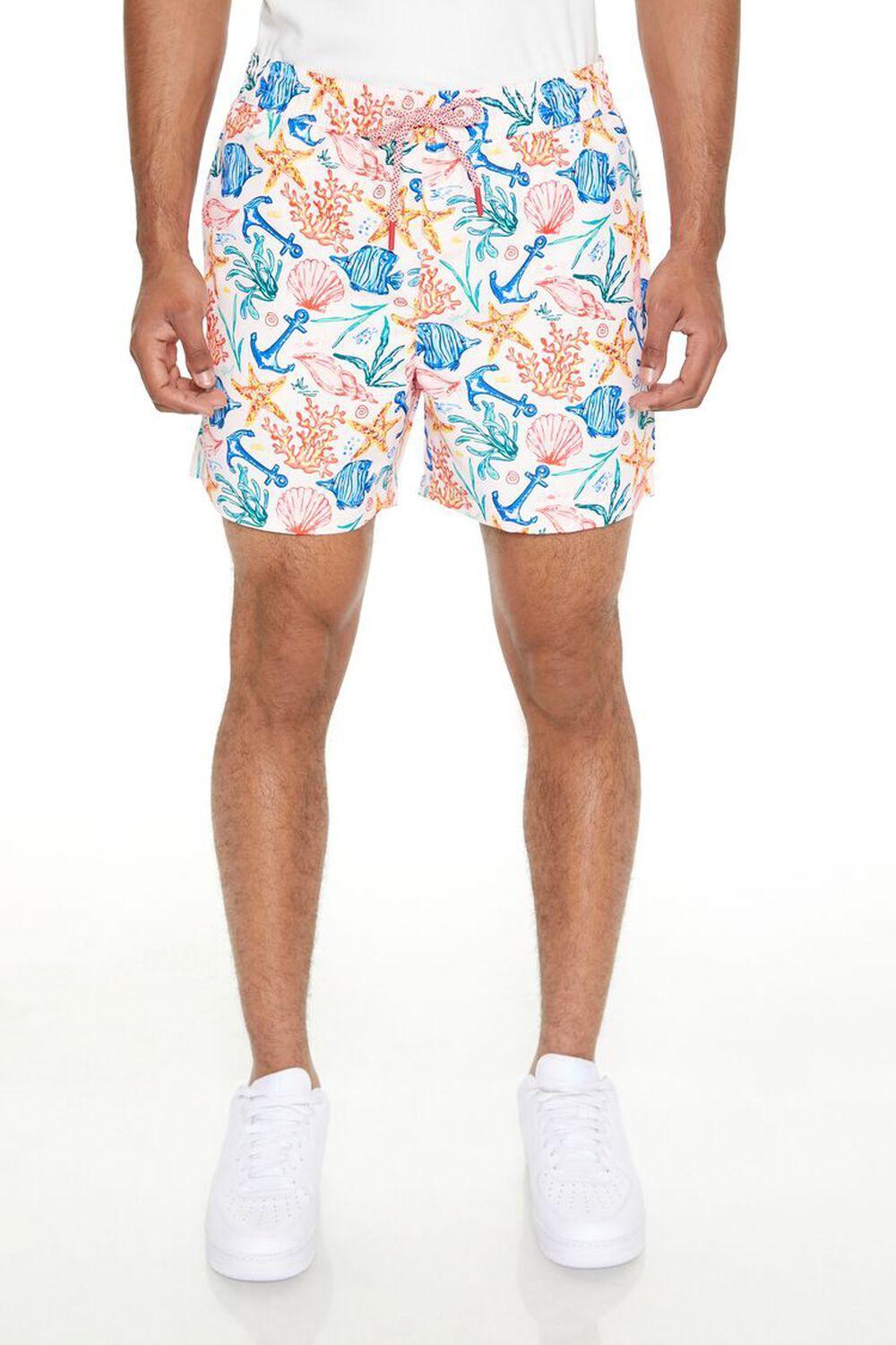 Ocean Life Print Swim Trunks | Forever 21 Product Image