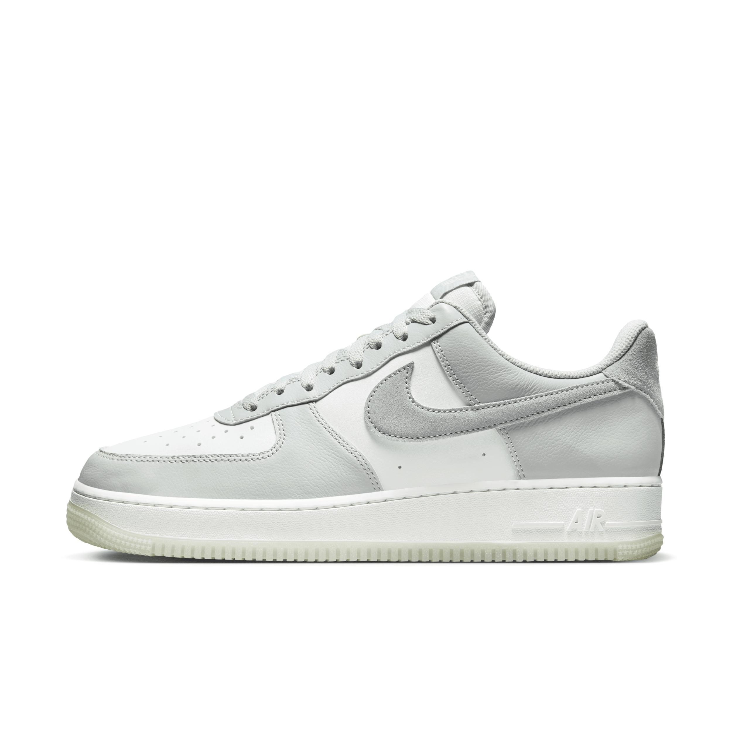 Nike Mens Nike Air Force 1 07 ESS+ - Mens Basketball Shoes Grey/Yellow Product Image