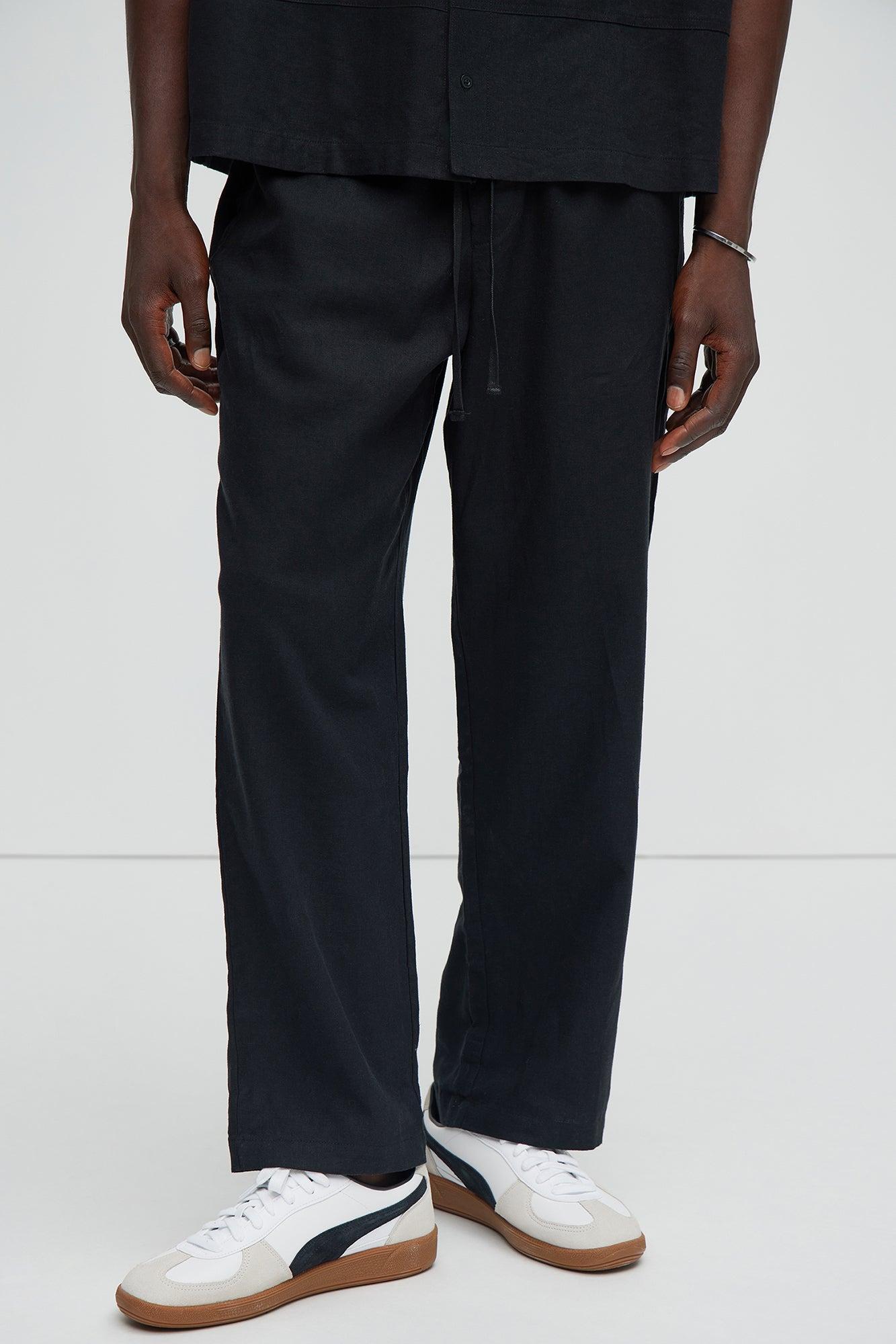 Bahamas Linen Pants - Black Product Image