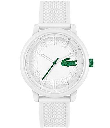 Lacoste Mens 12.12 Hero Analog White Silicone Strap Watch Product Image