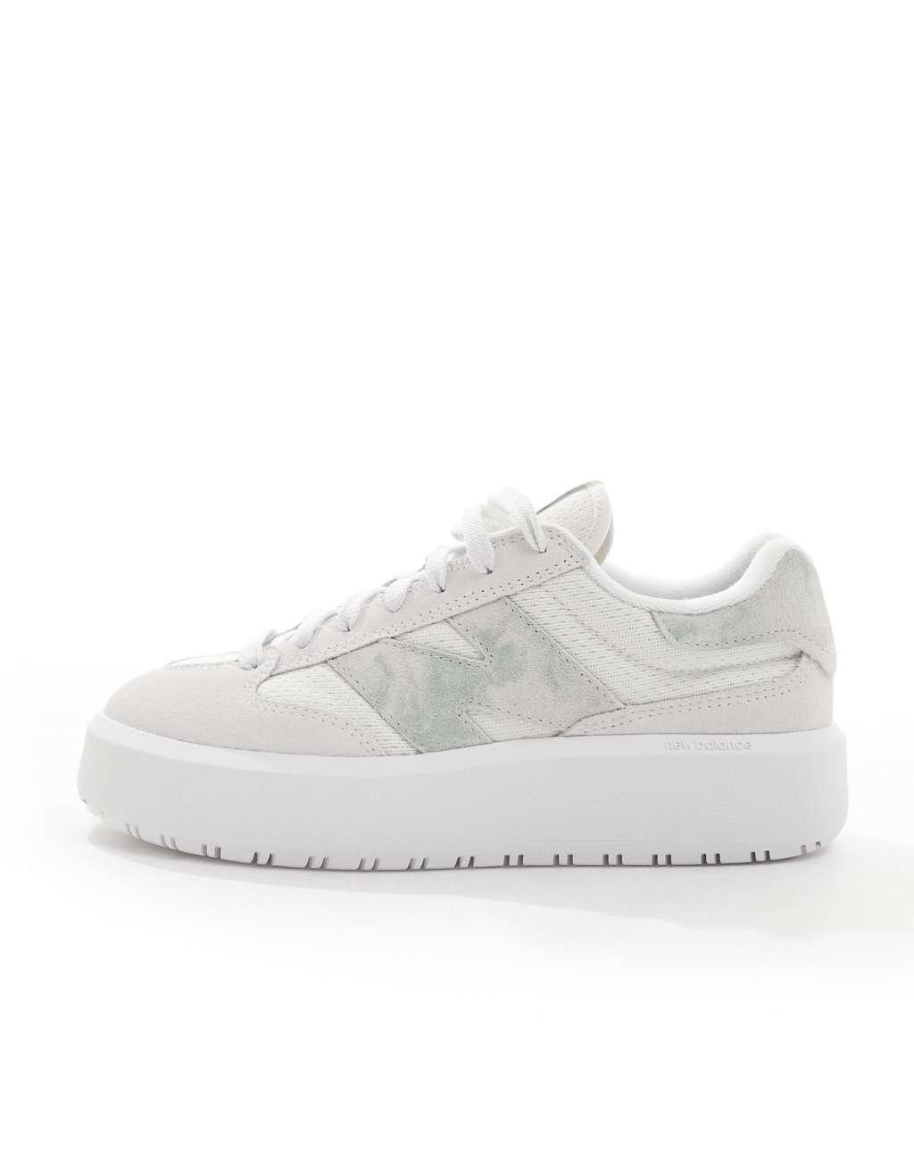 New Balance CT302 sneakers in white with light green detail  Product Image