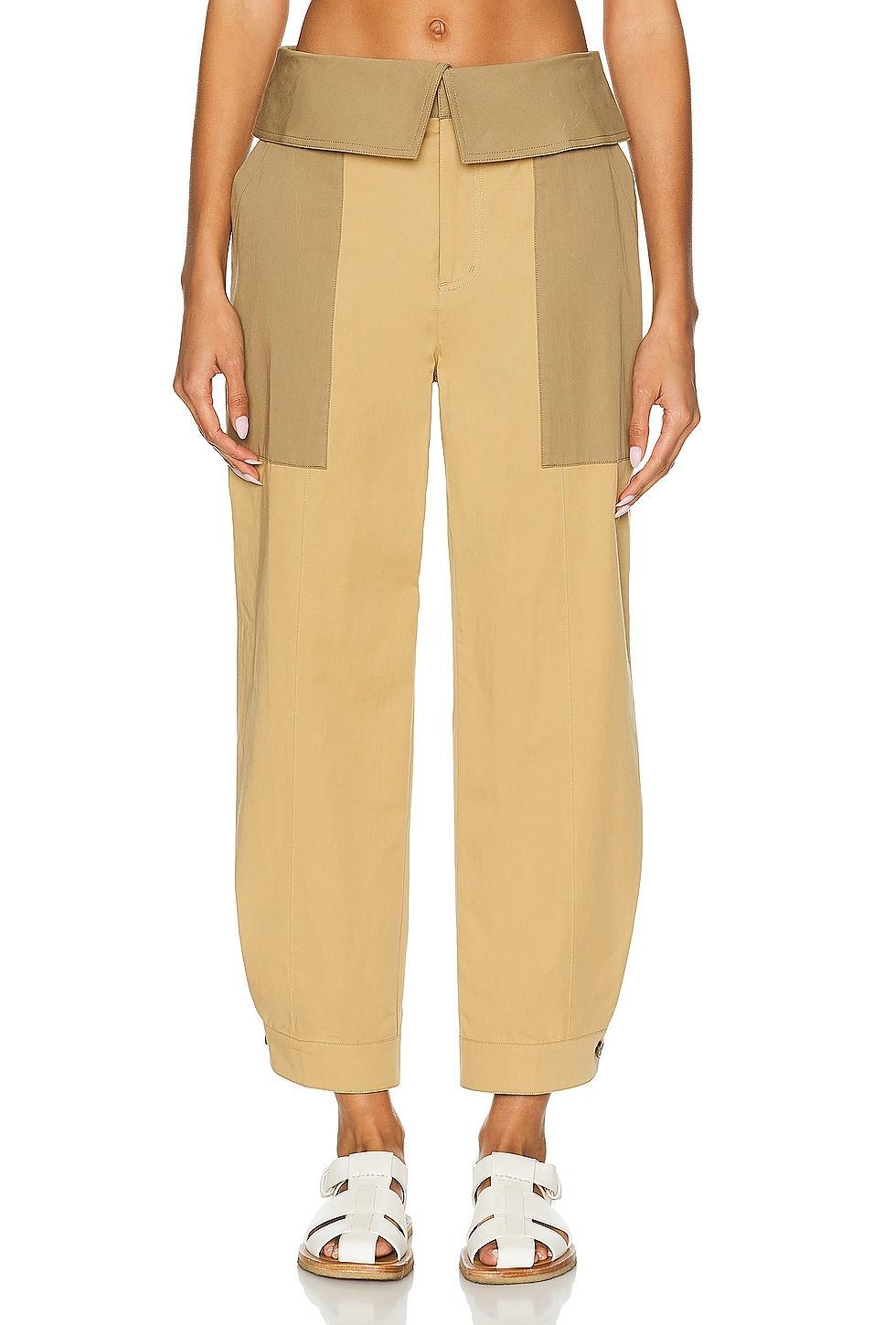 Womens Cotton Foldover Trousers Product Image