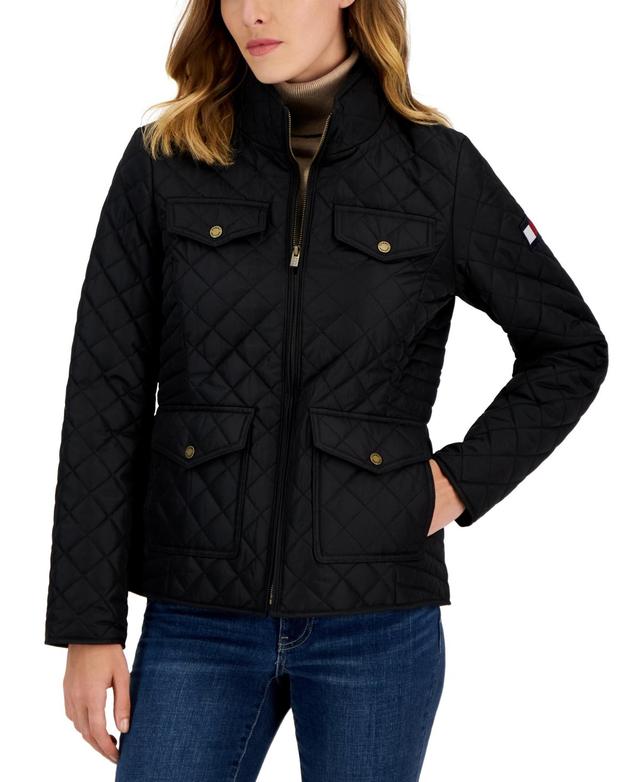 Tommy Hilfiger Womens Quilted Zip-Up Jacket Product Image