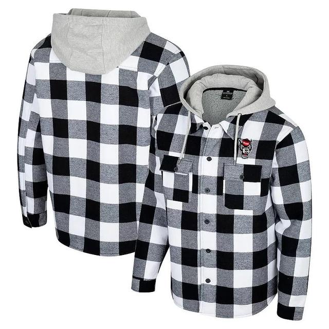 Mens Colosseum Black/White NC State Wolfpack Buffalo Plaid Full-Zip Jacket Product Image