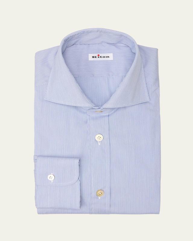 Mens Cotton Micro-Check Dress Shirt Product Image