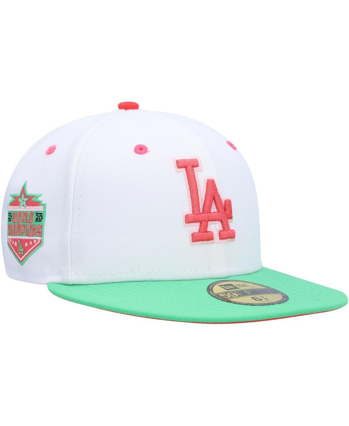 Mens New Era White Los Angeles Dodgers Watermelon Lolli 59FIFTY Fitted Hat - White Product Image