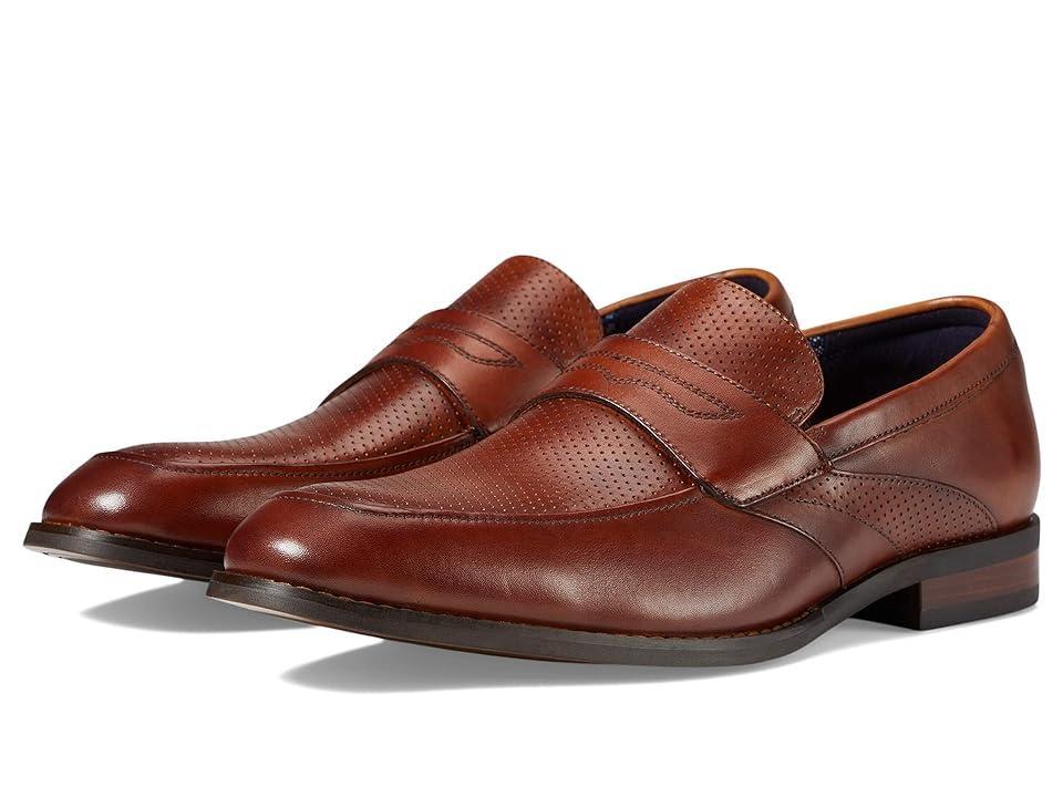 Stacy Adams Karnes Penny Slip-On Loafer (Cognac) Men's Shoes Product Image