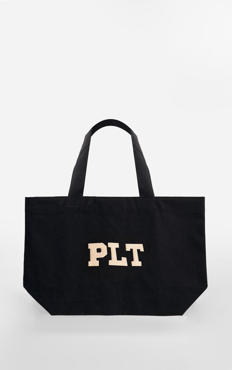 PRETTYLITTLETHING Black Borg Logo Tote Bag Product Image