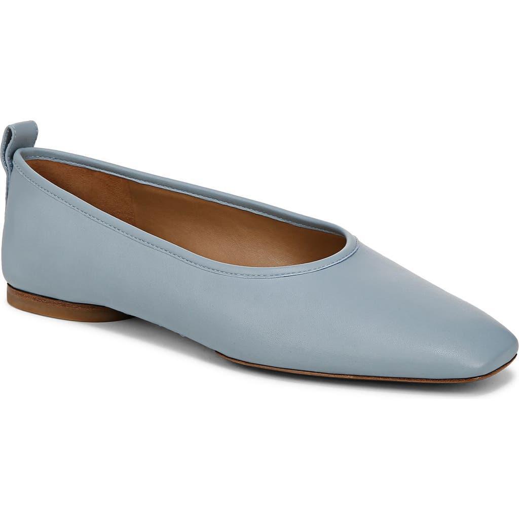 Vivian Lambskin Ballerina Flats In Glacial Blue Leather Product Image