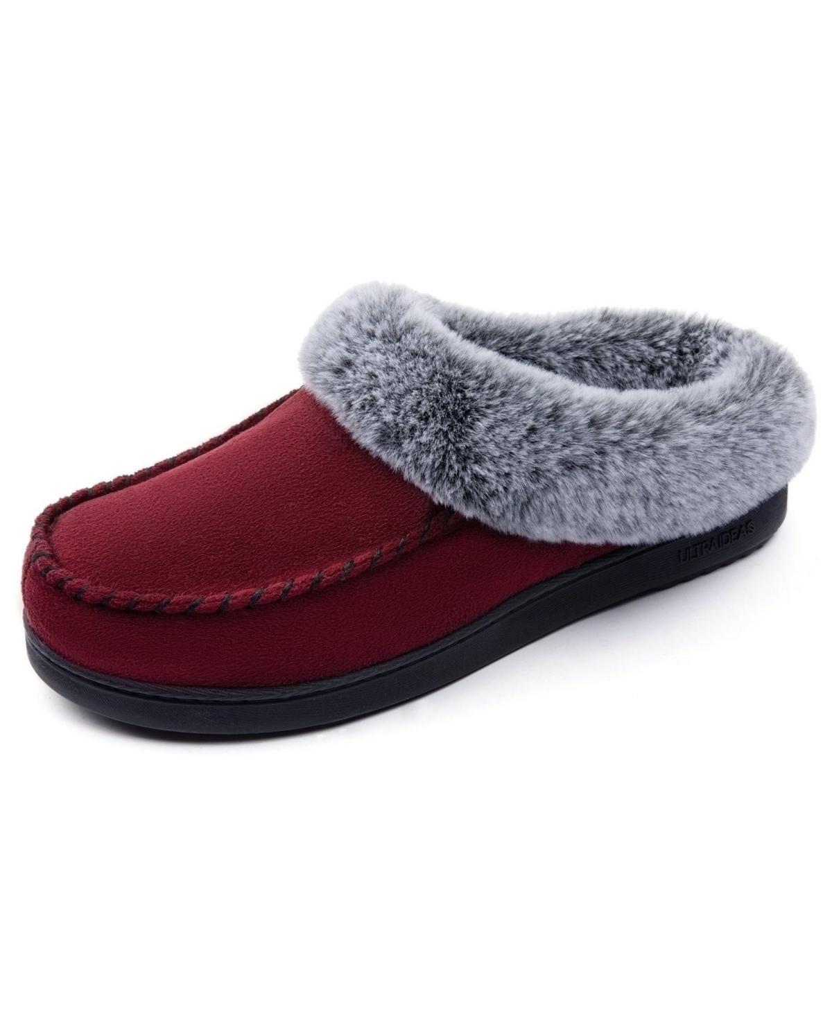 Rock Dove Womens Faux Fur Collar Moc Toe Clog Slipper Product Image